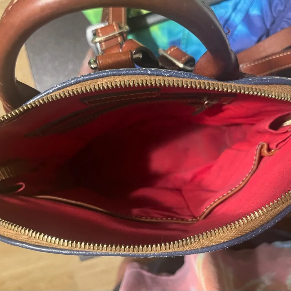 Dooney & Bourke Blue/BrownBackpack Style Bag Sophisticated Style